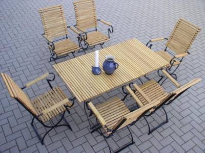 Metallgartenmöbel aus Robinienholz Gartenmöbel Robinienholz mit Gartenbank