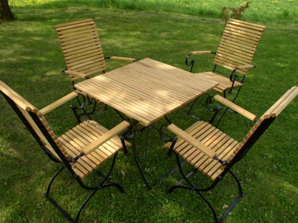 Gartenmöbel Holz Metall wetterfeste Robinie und Metall Iter® Garten