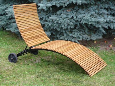 ITER®Gartenliege klappbar Robinienholz